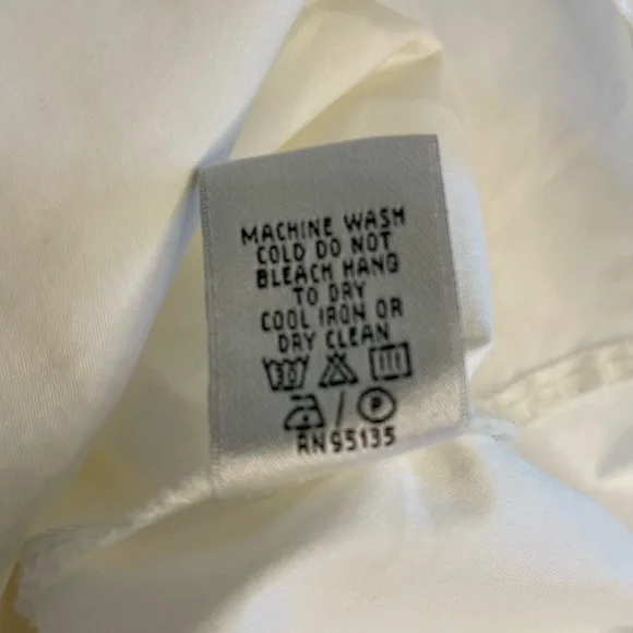 Lafayette 1448 New York off White Ruffle Short Sleeved Blouse size 12 - Picture 11 of 11